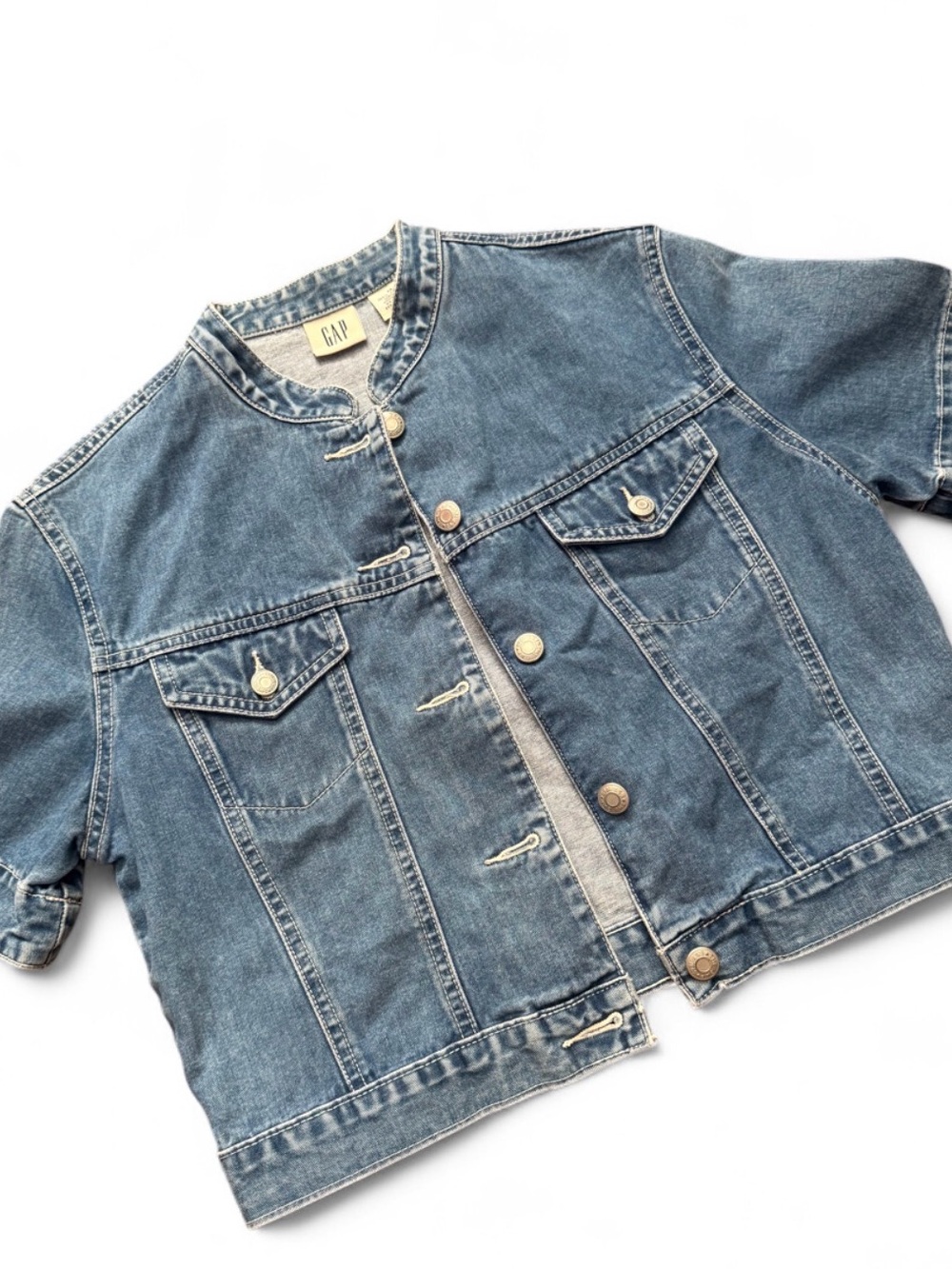 GAP Vintage Cropped Denim Top | Casual Chic - Picture 4 of 4